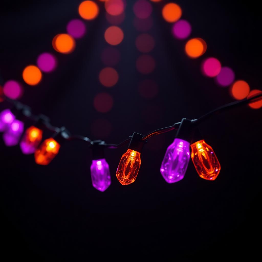 Halloween lights and decor