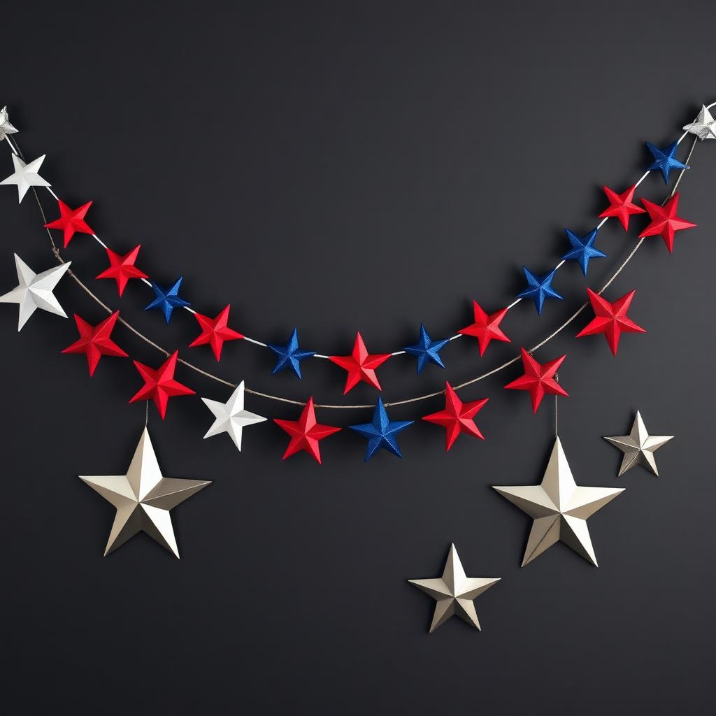 Fourth of July lights and decor